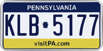 PA license plate KLB5177