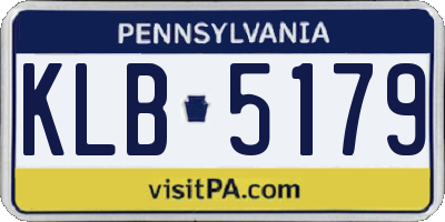PA license plate KLB5179