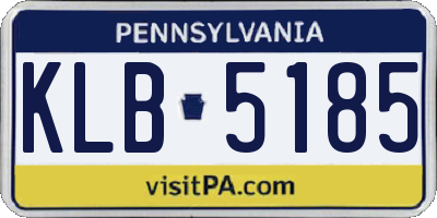PA license plate KLB5185