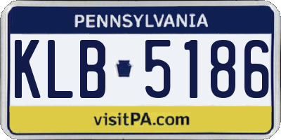 PA license plate KLB5186