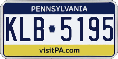 PA license plate KLB5195