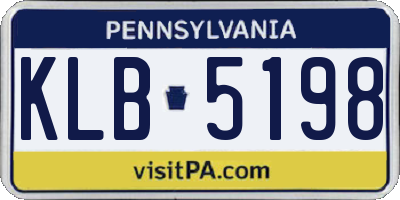PA license plate KLB5198