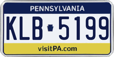 PA license plate KLB5199