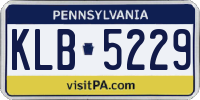 PA license plate KLB5229