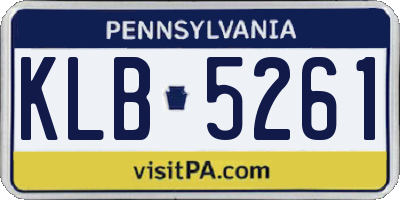 PA license plate KLB5261