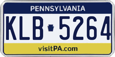 PA license plate KLB5264