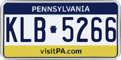 PA license plate KLB5266