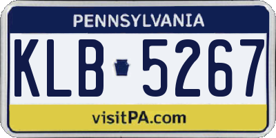 PA license plate KLB5267
