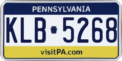 PA license plate KLB5268