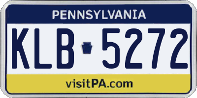 PA license plate KLB5272