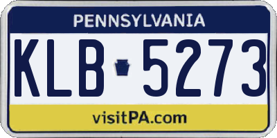 PA license plate KLB5273