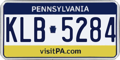 PA license plate KLB5284