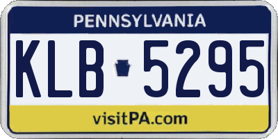 PA license plate KLB5295