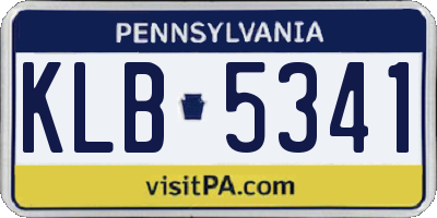 PA license plate KLB5341