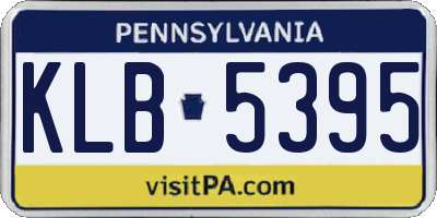 PA license plate KLB5395
