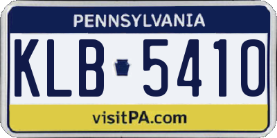 PA license plate KLB5410