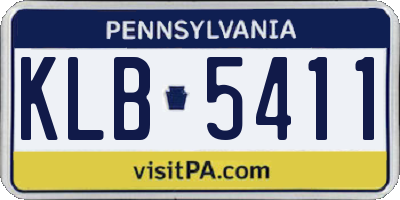 PA license plate KLB5411