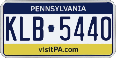 PA license plate KLB5440