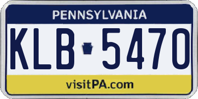 PA license plate KLB5470
