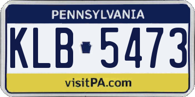 PA license plate KLB5473