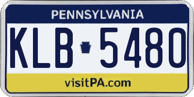 PA license plate KLB5480