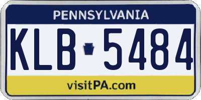 PA license plate KLB5484