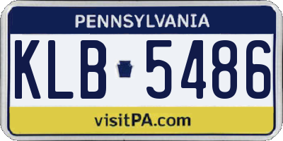 PA license plate KLB5486