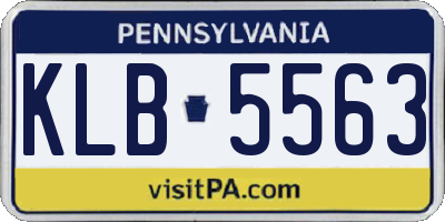 PA license plate KLB5563