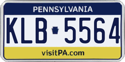 PA license plate KLB5564
