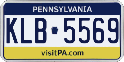 PA license plate KLB5569