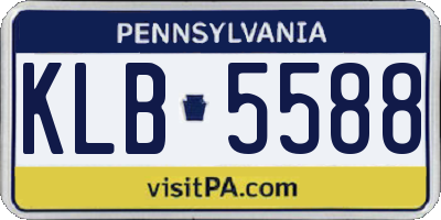 PA license plate KLB5588