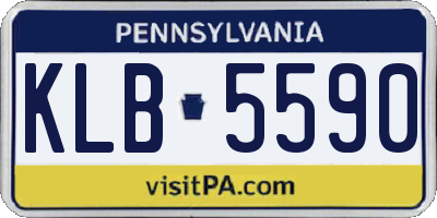 PA license plate KLB5590