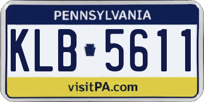 PA license plate KLB5611