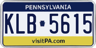 PA license plate KLB5615