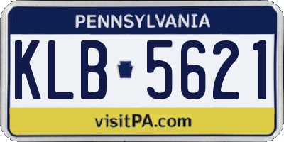 PA license plate KLB5621