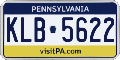PA license plate KLB5622