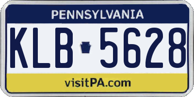PA license plate KLB5628
