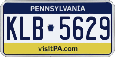 PA license plate KLB5629