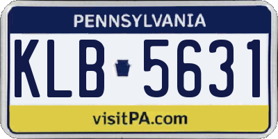 PA license plate KLB5631