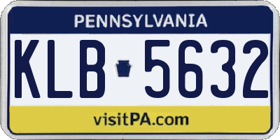 PA license plate KLB5632