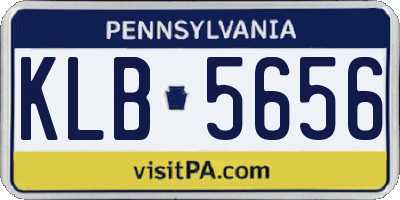 PA license plate KLB5656