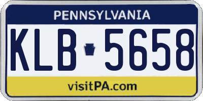 PA license plate KLB5658