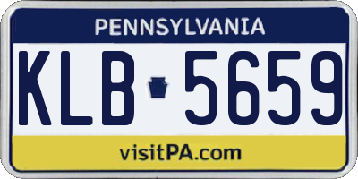 PA license plate KLB5659