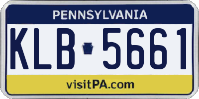 PA license plate KLB5661