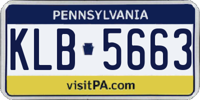 PA license plate KLB5663