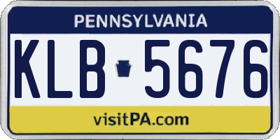 PA license plate KLB5676