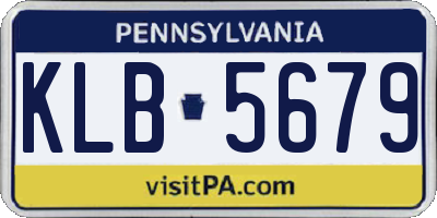 PA license plate KLB5679