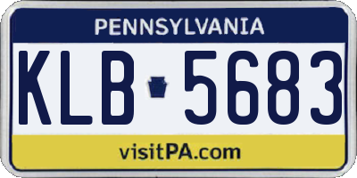 PA license plate KLB5683