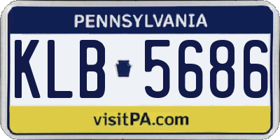 PA license plate KLB5686
