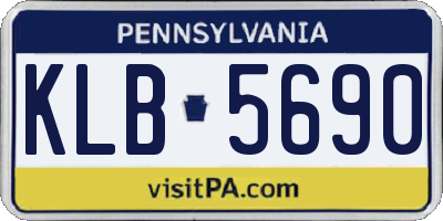 PA license plate KLB5690